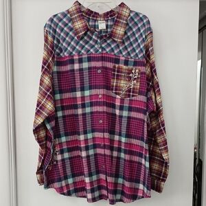 Blair Multicolor Plaid Flannel Button Down Shirt